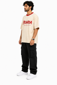 Camiseta Oversize de Algodón con Estampado Personalizado para Hombre, Estilo Ringer con Hombros Caídos, Camiseta Streetwear - Product Image 3