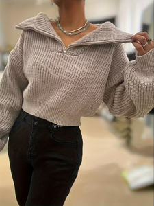 Pull court décontracté à manches régulières pour l'automne/hiver, respirant, flatteur pour la silhouette, polyvalent, fabriqué au Bangladesh - Product Image 5