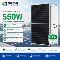 Panneaux solaires monocristallins PERC demi-cellules Jinko Tier 1 550-585W, module PV à 21,29 % d'efficacité, garantie 25 ans, pour système domestique