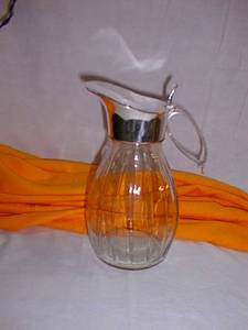 Pichet à eau en verre vintage et carafe - Pichet à boissons écologique de 1,8 L avec design cannelé et côtelé - Décoration de mariage - Product Image 4