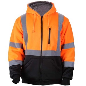 Veste de sécurité réfléchissante haute visibilité ANSI Classe 1 avec LED clignotantes pour hommes et femmes, imperméable, hiver, avec capuche, pour le travail et la construction - Product Image 4