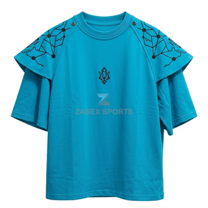 Camiseta Urbana Personalizada para Hombre, Estilo Holgado, Oversize, de Algodón, Streetwear, Premium, Gruesa, con Diseño Gráfico Informal - Product Image 1