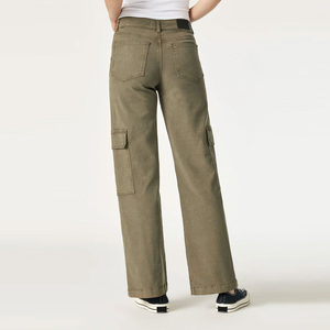 Pantalones Cargo Personalizados para Mujer, Estilo Urbano, Pantalones Utilitarios de Algodón Grueso, Marca Privada, Logotipo Personalizado Bordado, OEM - Product Image 5