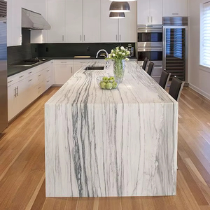 Encimera de Cocina de Mármol Blanco con Vetas, Mármol Natural de Alta Calidad, Superficie Sólida Moderna, Ecológica y Resistente al Agua para Hotel - Product Image 1