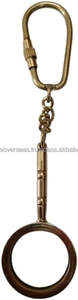 Llavero de lupa de latón con acabado antiguo Diseño de metal duradero a precio económico - Product Image 6