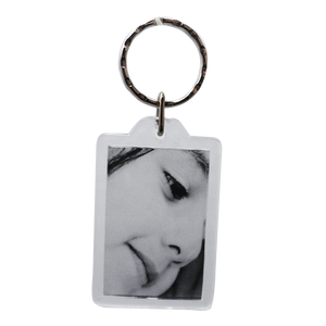 Clear Plastic Rectangular Lens Snap Lid <b>Key</b> Holder with Photo Insert Color-Printed Paper Insert Unique Design Plastic <b>Key</b> Chains - Product Image 4