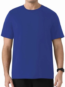 T-shirt en coton écologique personnalisé avec logo imprimé par transfert thermique, respirant, séchage rapide, col rond, formel, pour homme, coupe oversize, vente en gros - Product Image 2