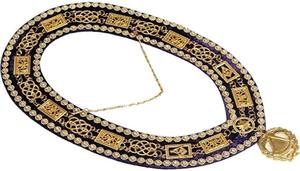 Tablier maçonnique artisanal en peau d'agneau 100% pour Maître Maçon de Grande Loge, avec collier et manchettes à chaîne - Ensemble de regalia de qualité supérieure - Product Image 4