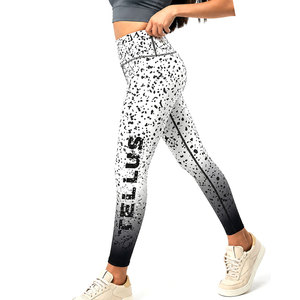 เลกกิ้งโยคะผู้หญิงดีไซน์ใหม่คุณภาพสูง เอวยางยืด ความยาวข้อเท้า แห้งเร็ว ระบายอากาศได้ดี น้ำหนักเบา ผลิตจากผ้าสแปนเด็กซ์/ไนลอน - Product Image 1