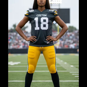 Uniforme de Fútbol Americano Transpirable con Estampado Personalizado de Alta Calidad OEM, 100% Poliéster, Ropa Deportiva Personalizable para Equipos - Product Image 2