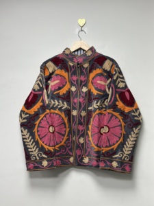 Maaunique Embroidered Handmade Eco-Friendly Breathable Floral Pattern <b>Velvet</b> Bomber <b>Jacket</b> <b>Women</b> O-Neck Full Autumn/Winter - Product Image 6