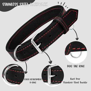 Collier pour chien en cuir véritable, design 2026, séchage rapide, robuste, avec boucle ardillon, style simple, pour dressage canin - Product Image 5