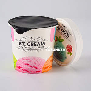 Wholesale Sunkea Custom Printed Double Wall Insulated <b>Ice</b> <b>Cream</b> <b>Cups</b> with Spoons Eco-Friendly Style - Product Image 6