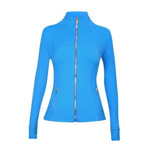 Custom Plus Size Breathable Gym Fitness Gold Zip up Yoga <b>Jacket</b> Active Soft Tight Pockets Active <b>Workout</b> <b>Jackets</b> - Product Image 4