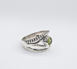 High Quality Solid 925 Sterling Silver Natural <b>Peridot</b> Eye Shape Statement <b>Ring</b> Wholesale Designer Jewelry - Product Image 5