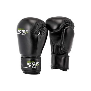 Guantes de boxeo kickboxing, de cuero sintético, con logotipo personalizado impreso, entrenamiento profesional - Product Image 1