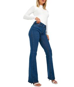 Pantalones vaqueros desgastados para mujer, pantalones de mezclilla rectos holgados, pantalones vaqueros rectos rasgados de lavado medio para mujer, colección de pantalones de mezclilla. - Product Image 4