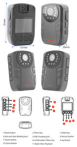 Nouveau Design Vision nocturne caméra portée par le corps 1296P Full HD petite caméra Portable Max.512GB stockage enregistreur monté sur le corps caméra de poitrine - Product Image 3