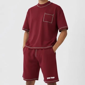 Ensemble T-shirt et short en maille pour homme, imprimé numérique, motif à carreaux personnalisé, respirant, 100 % polyester satiné, idéal pour l'été - Product Image 6