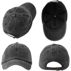 Unisex 6-Panel <b>Baseball</b> <b>Cap</b> Adjustable Fit Solid Color Cotton Hat Red White <b>Black</b> Casual Wear for Adults - Product Image 6