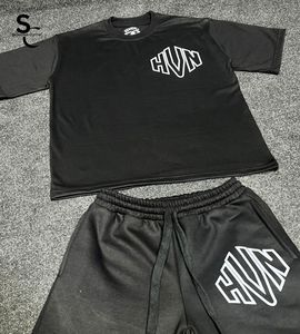 Conjunto de Camiseta y Pantalones Cortos Estampados de Alta Calidad Personalizados, 100% Algodón, Tejido Transpirable y Ecológico, Elástico en Cuatro Direcciones, Ligero, para Verano - Product Image 4