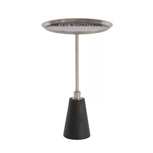 <b>High</b> Standard Durable Metal <b>Side</b> <b>Table</b> Golden Shade Unique Leaf Design Aluminum Casted Attractive Furniture - Product Image 2