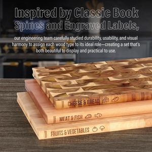 Ensemble de planches à découper en bois de noyer de haute qualité avec support, pour la décoration de cuisine, cadeau, vente en gros - Product Image 2