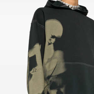 Sudadera con Capucha Negra Lavada para Hombre, Estilo Casual Urbano, Sudadera de Invierno - Product Image 5