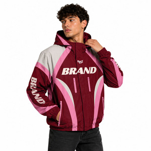 Trendy Style Custom Contrast Panel Hooded Windbreaker Jackets Lightweight Streetwear jacket for men OEM Private <b>Label</b> Supplier - Product Image 5