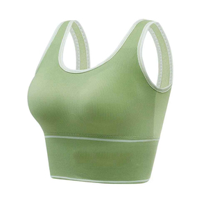 Ensemble Leggings Longs Couleur Unie et Soutien-Gorge de Sport Croisé pour Femme, Respirant, Spandex/Nylon, Col U, Taille Haute, Gym, Yoga, Grandes Tailles - Product Image 4