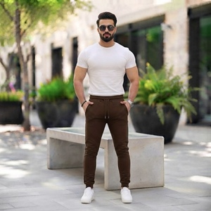 <b>Leather</b> Spot High Quality Professional <b>Men's</b> Lightweight Dark Wash Casual Outdoor <b>Trousers</b> Breathable Windproof Pleated Front - Product Image 5