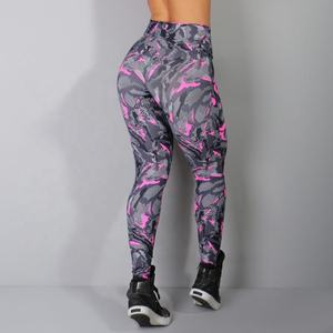 Leggings imprimés taille mi-haute pour femmes avec poches, ensemble 2 pièces en Spandex/Polyester, longueur intégrale, pour fitness, yoga, entraînement, course à pied et sport - Product Image 6
