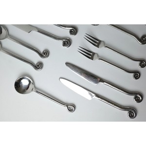 Juego de Cubiertos de Acero Inoxidable 100% Pulido a Espejo, Juego de 5 Piezas Único con Tenedor, Cuchillo y Cuchara para la Cena, Importado de la India - Product Image 2