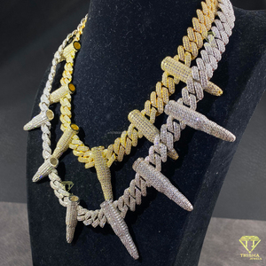Luxury Men Hip Hop <b>Chain</b> 925 Sterling Silver <b>Iced</b> <b>Out</b> Jewelry VVS Moissanite Diamond Bling Necklace New Design - Product Image 6