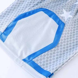 Custom Unisex Basketball Uniform <b>Set</b> <b>White</b> Blue Mesh Sleeveless Jersey Shorts Breathable Four-Way Stretch Sportswear All Adult - Product Image 4