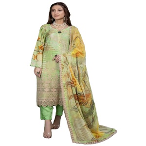 Trajes Shalwar Kameez de 3 piezas de viscosa bordada de diseñadores paquistaníes para mujeres y niñas, ropa informal diaria para fiestas Kurti" - Product Image 1