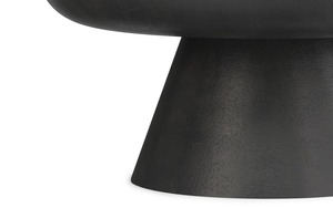 Table basse moderne Statement Surface avec base côtelée, mobilier de salon minimaliste, design durable, finition noire - Product Image 4