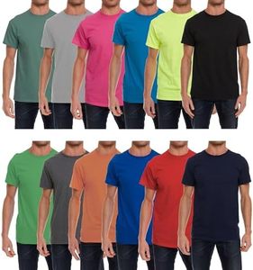 T-shirts vierges en jersey 100 % coton, col en V, coupe classique, manches courtes, design coloré, options de tailles pour la vente en gros - Product Image 1