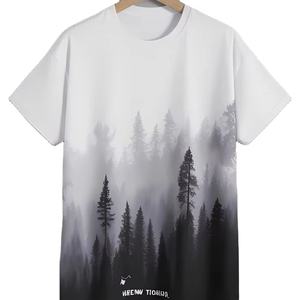 เสื้อยืดคอกลมผู้ชายพิมพ์โลโก้ตามสั่ง ผ้าคอตตอนหวี 100% ซักแบบ Bio Wash เป็นมิตรกับสิ่งแวดล้อม MOQ ต่ำ สไตล์ลำลอง แขนสั้น ผลิตจากโรงงาน - Product Image 5