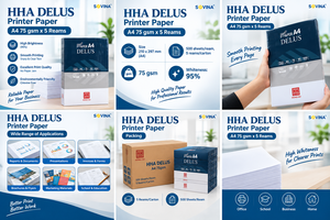 กระดาษปริ้นเตอร์ HONGHA Delus A4 75 ขนาด: 210x297 มม. ความขาว: 95% 75 แกรม x 5 รีม 500 แผ่น/รีม, 5 รีม/กล่อง - Product Image 6