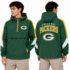 Chaqueta Anorak con Capucha al por Mayor para Hombre, Chaqueta Cortavientos con Logotipo Bordado Personalizado, Ropa Deportiva de Equipo, Fabricante OEM - Product Image 1