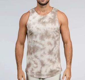 <b>Cloud</b> Dye Drop Cut Tank Top 67% Polyester 28% Cotton 5% Spandex Men's Training Tank Tops - Product Image 2