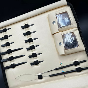 Pince à micro-anneaux professionnelle en acier inoxydable de qualité chirurgicale noir mat, kit d'outils pour extensions capillaires, coupe-micro-anneaux - Product Image 4