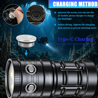OCSHARK D16 16000 Lumens Lampe vidéo sous-marine 150m Étanche avec charge Type-C Lampe torche professionnelle pour sports sous-marins