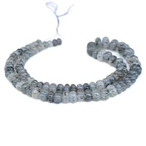 ลูกปัดพลอยรูไทล์สีดำธรรมชาติรูปฟักทองทรงรอนเดลล์สำหรับทำเครื่องประดับแบบร้อยเป็นเส้น - Product Image 5