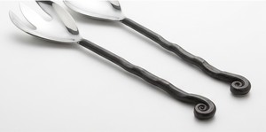 Juego de servidor de ensalada antiguo pulido brillante de acero inoxidable caliente de primera calidad, juego de servidor de ensalada de bajo precio de calidad superior elegante de estilo nórdico - Product Image 4