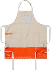 Delantal Unisex para Adultos con Parte Inferior Naranja, Bolsillos y Diseño Cruzado en la Espalda, Marca OEM, En Stock - Product Image 6