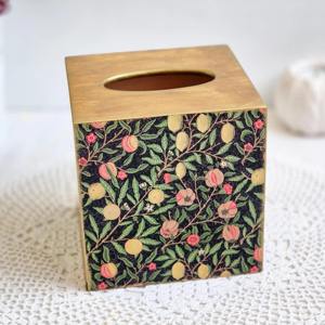 Boîte à mouchoirs en bois imprimée pour bureau, rangement professionnel de bureau, vente en gros, boîte à mouchoirs en bois imprimée pour le visage - Product Image 4