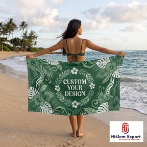 Custom Printed South Island Sarong Beach Wrap Hawaiian Pareo Tropical Resort Wear OEM ODM Fabric Manufacturer Supplier India - Product Image 5