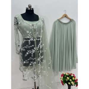 Hermosos conjuntos de ropa de fiesta para mujer Fancy Top Bottom y Dupatta - Product Image 2